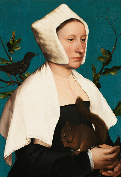 Portrait of a Lady with a Squirrel and a Starling Hans Holbein